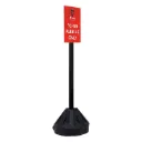 60" Rover Portable Sign Post Single-Sided Kit