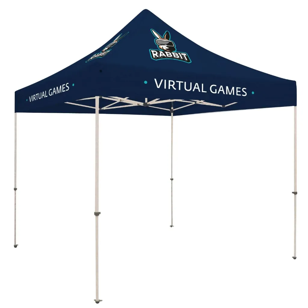 10' Standard Tent Kit (Full-Color Imprint, 4 Locations) (White)